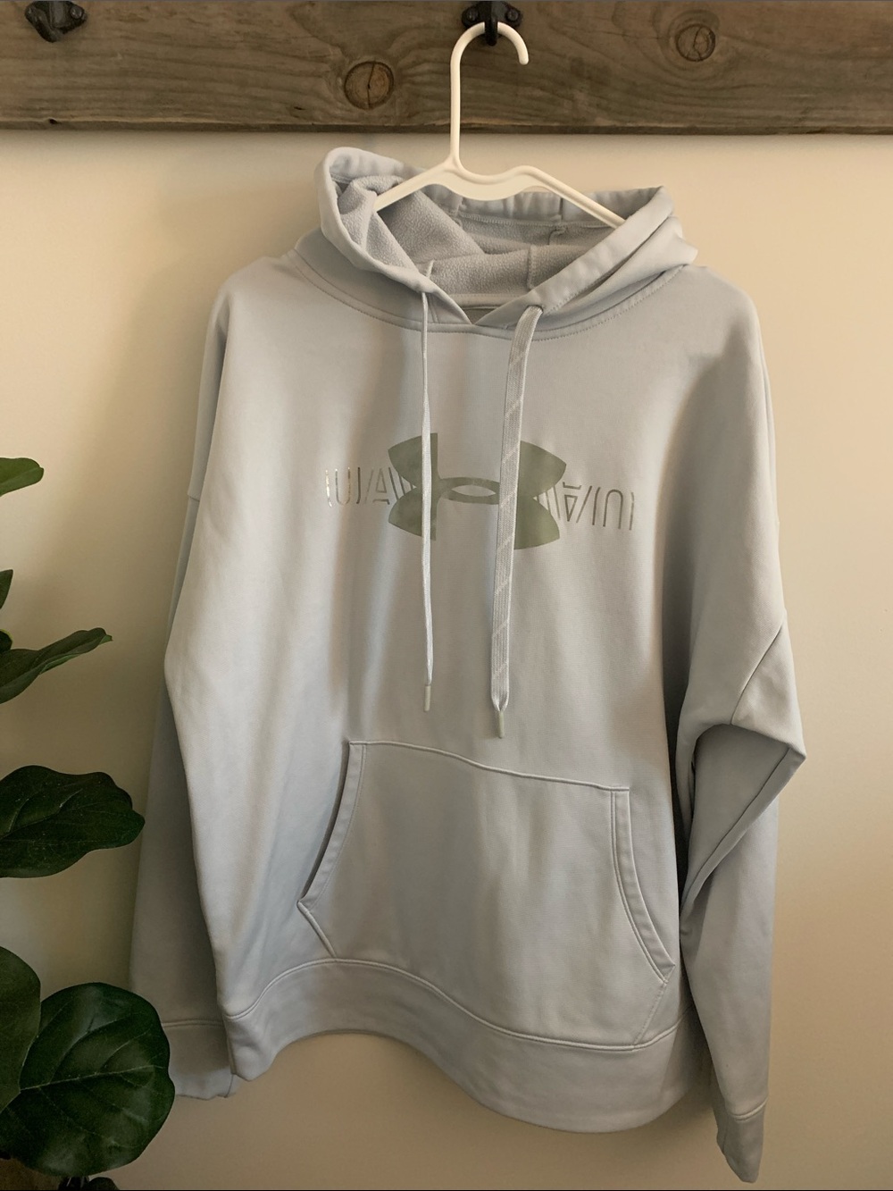Under Armour Woman’s Pale Blue Crewneck Hoodie with Logo